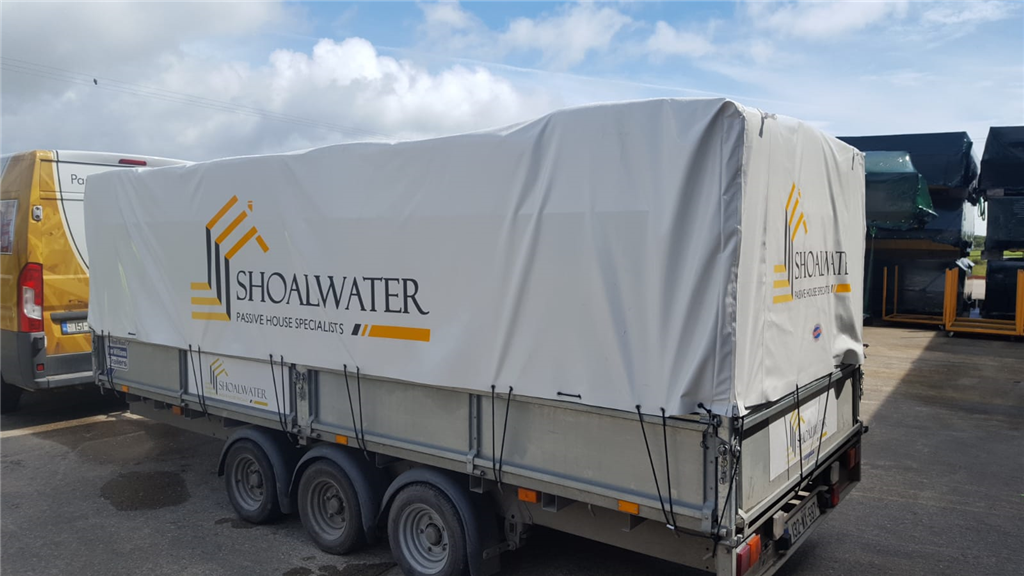 Large Trailer Cover in 900GSM PVC  ,Printed with Company Logo Gallery Image