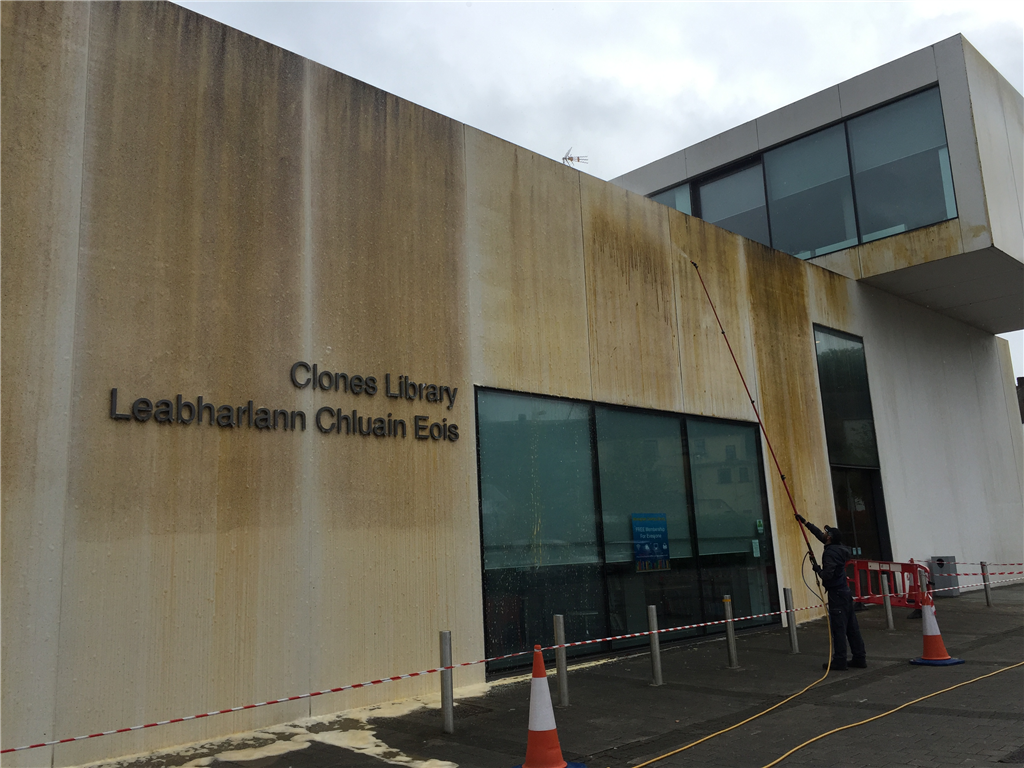 Exterior cleaning of Clones Library for Monaghan Coco. Gallery Image