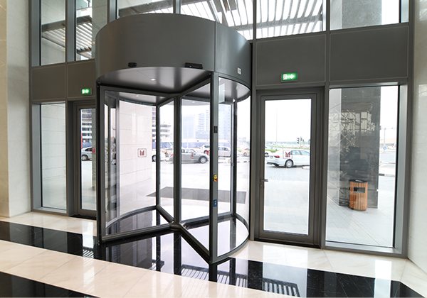A revolving door at a commercial office Gallery Image