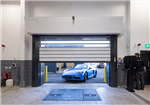 An RR3000 ISO external high speed door at a Porsche dealership  Gallery Thumbnail