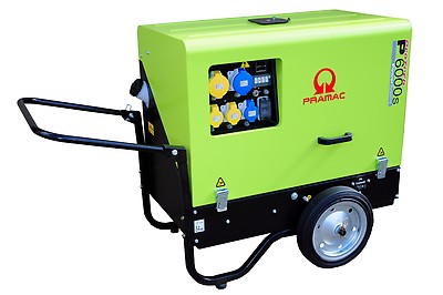 Pramac P6000s Portable Diesel Generator c/w Trolley Kit. 110/230v. Gallery Image