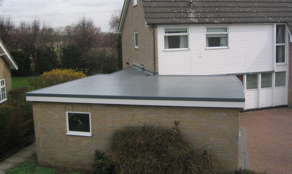 The Cure It GRP flat roofing system used on a garage roof Gallery Image