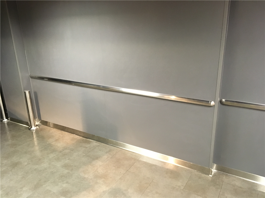 Stainless Steel Wall Bumper 51mm, Stainless Steel Skirting 80mm, Stainless steel Bollard 600mm Gallery Image