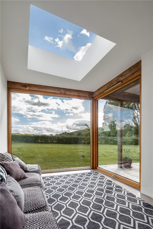 Traditional cottage extension enhanced by a fixed rooflight
 Gallery Image
