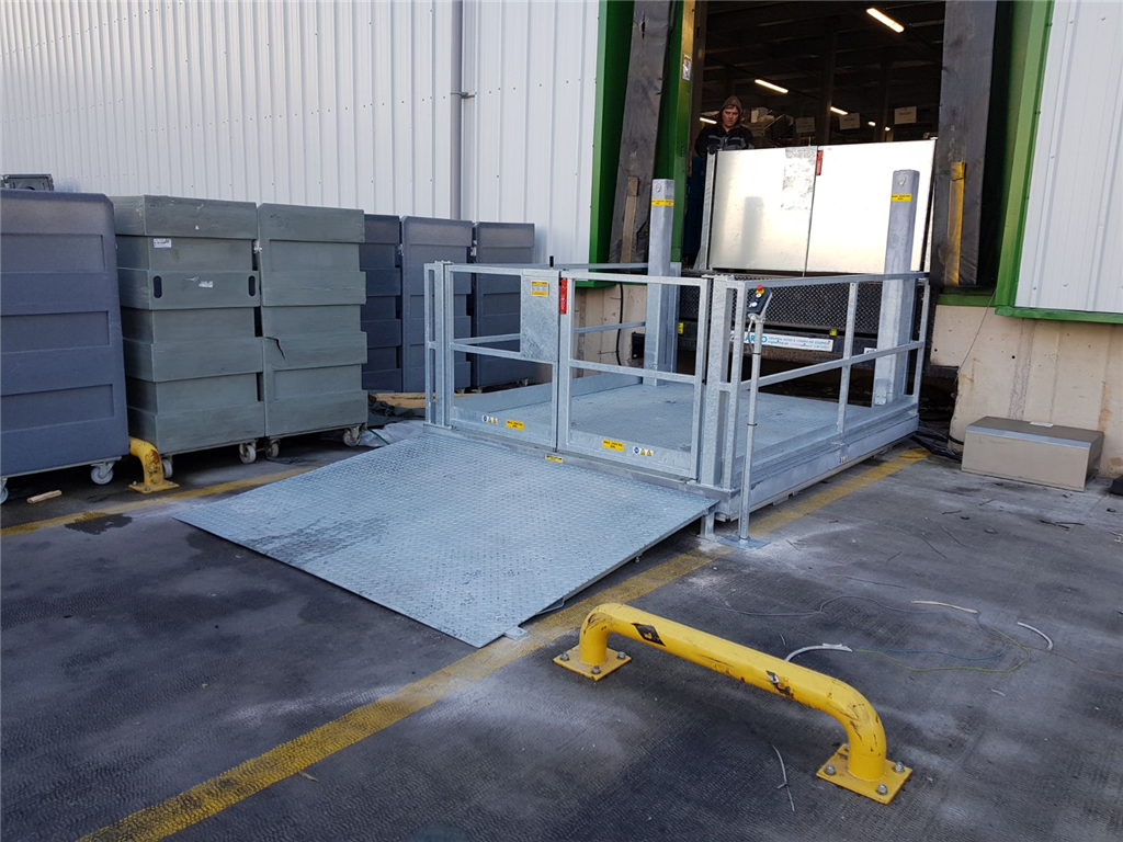 Here we designed and installed a Dock Leveller Scissor Table, We had it Galvanised to make it suitable for outdoor use.
Please contact us info@onestophandling.ie for more details. Gallery Image