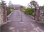 Ornate galvanised gates painted black with Underground Automation Gallery Thumbnail