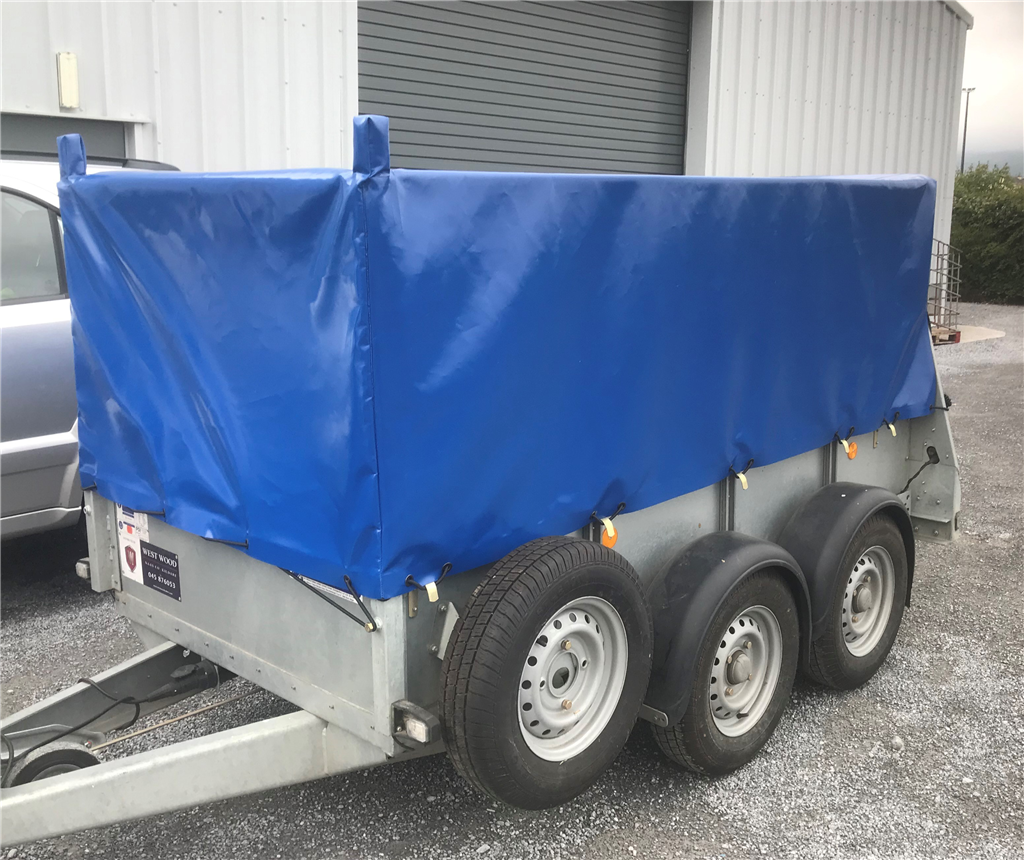 Double Axel builders Trailer Covered in 900gsm PVC And Fitted with Zips at the rear Gallery Image