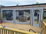 Gazebo Side Panels in Light Grey PVC and Clear Pvc Gallery Thumbnail