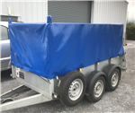 Double Axel builders Trailer Covered in 900gsm PVC And Fitted with Zips at the rear Gallery Thumbnail