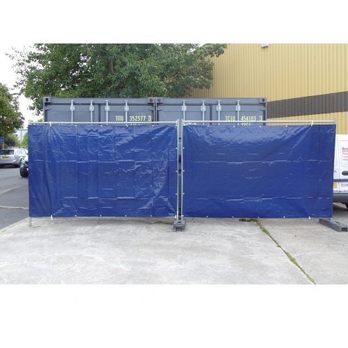 Privacy fence tarpaulins.  Gallery Image