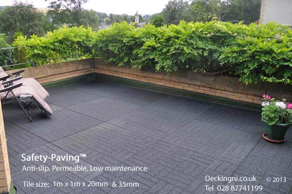 non slip balcony  - Safety Paving - roof terrace -Scotland Gallery Image