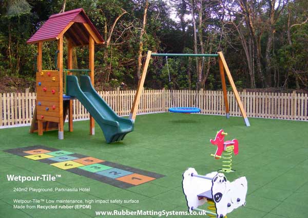 wetpour - tile  hotel playground - rubber matting systems Gallery Image