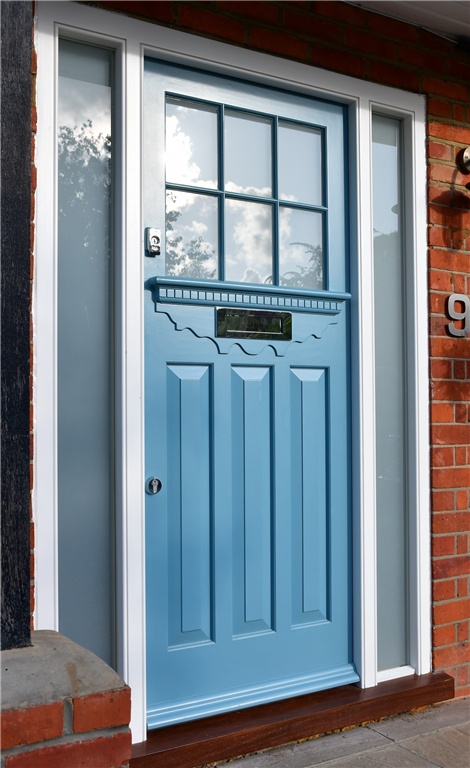 Timber front door with sidelights Gallery Image
