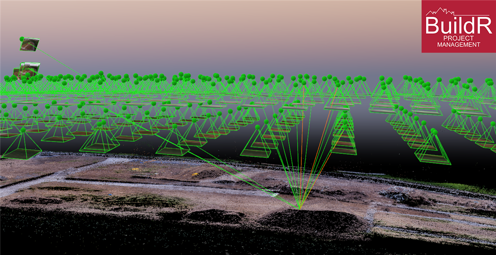 Point cloud image of new construction site with GCPs Gallery Image