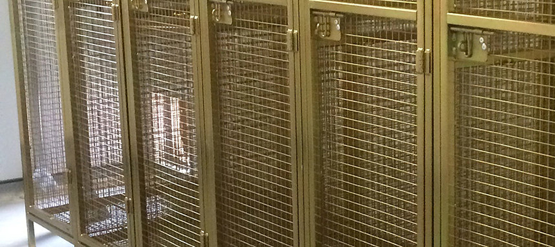 Mesh lockers for air circulation and visual security Gallery Image