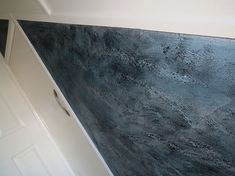Textured feature in hallway with metallic waxes Gallery Image