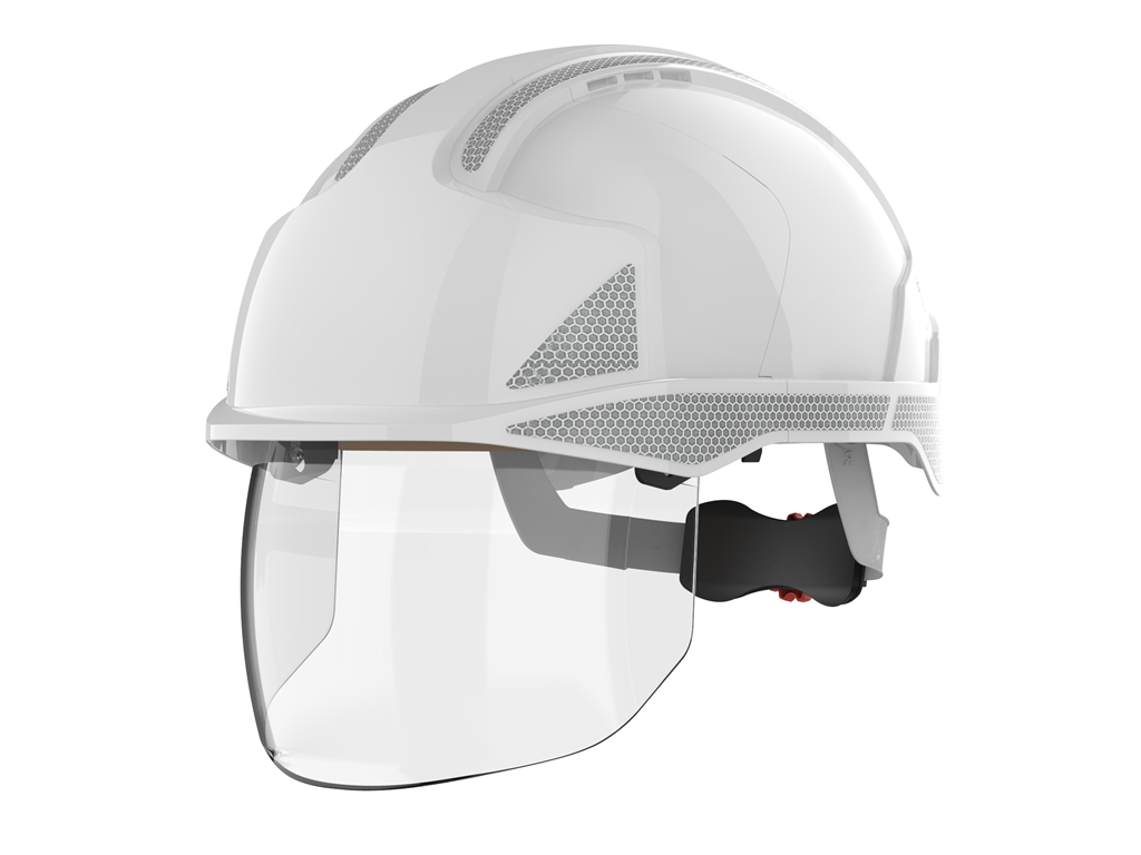 Helmet Safety EVO®VISTAshield White c/w Reflective Decals Gallery Image