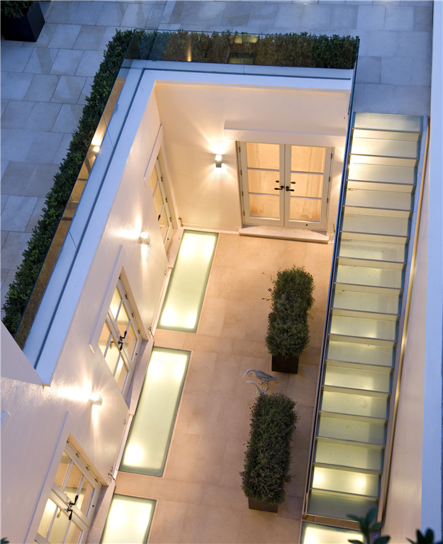 Walk-on glass roof-lights and external glass balustrade to Mayfair property Gallery Image