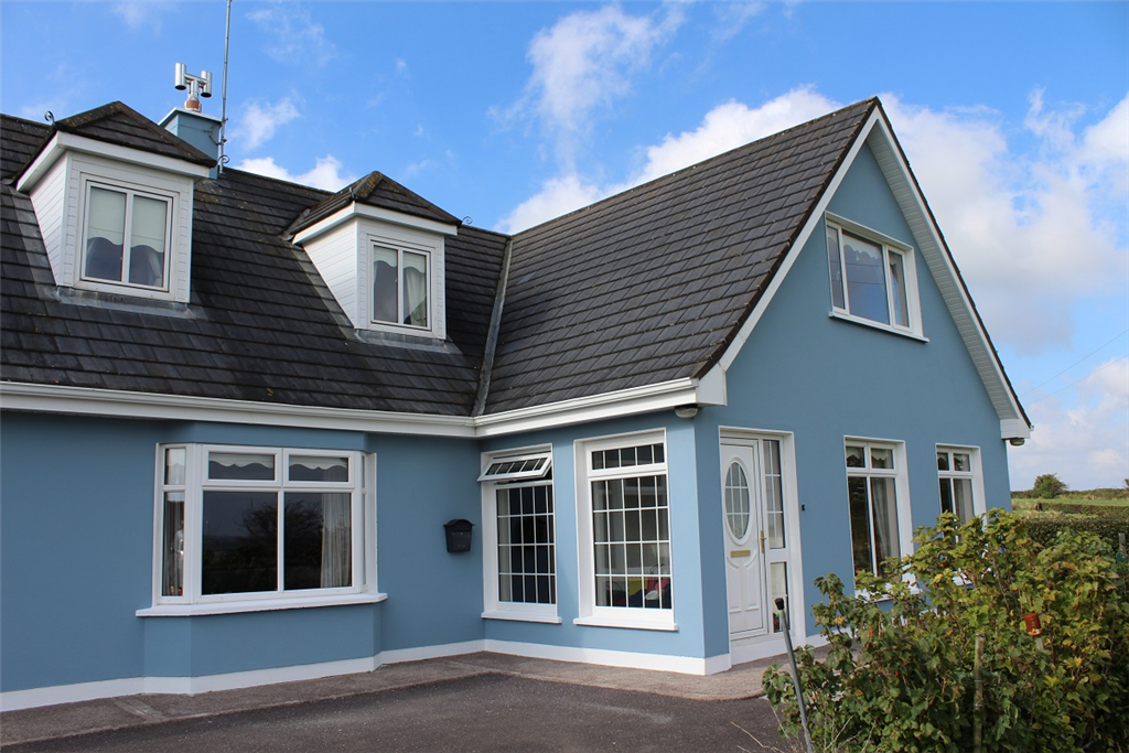 House, exterior, painting, Sto Lotusan, blue, long lasting, paint, painters cork Gallery Image