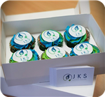 JK Services branding on cupcakes and business cards Gallery Thumbnail