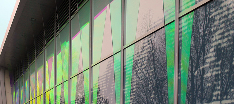 Dichroic Glass, Screen-printed Glass, Historical Site-specific Art, Abbeywood Shopping Centre, Bristol Gallery Image