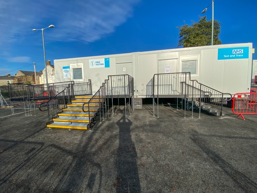 Access ramp to a covid test centre Gallery Image