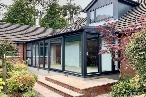 Large Anthracite grey lean to conservatory Gallery Image