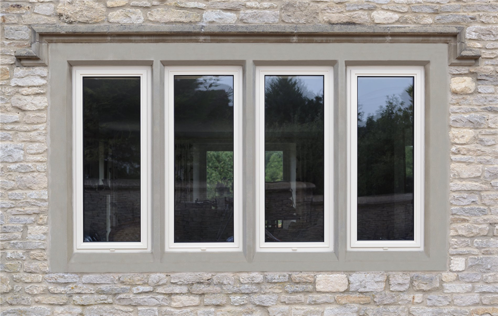 Aluminium heritage windows in cream Gallery Image