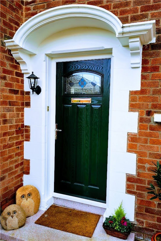 Traditional composite door in dark green Gallery Image