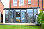 Large lean to conservatory in anthracite grey Gallery Thumbnail