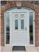 Traditional composite door with arched fanlight in agate grey Gallery Thumbnail