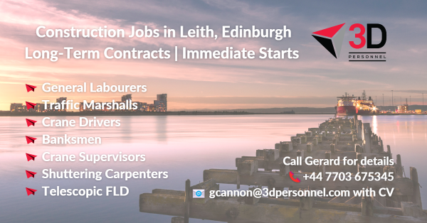 3D Personnel new long term roles in Leith, Edinburgh Gallery Image