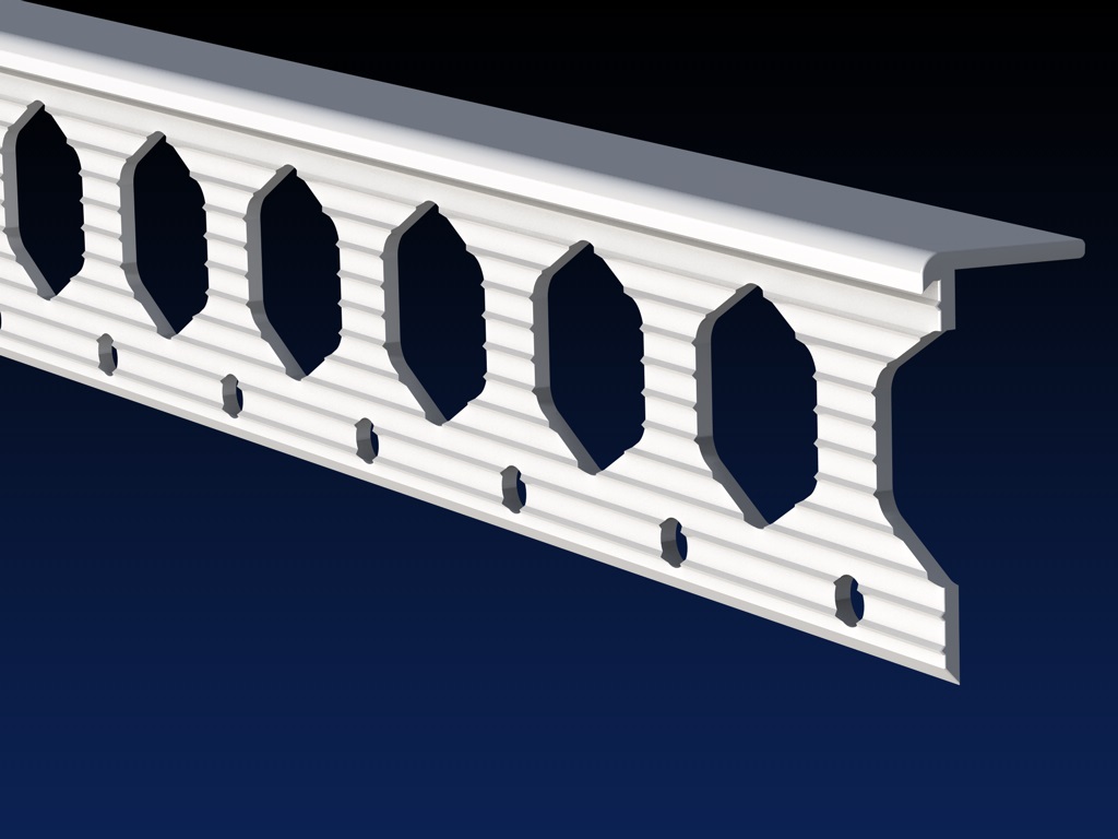 Renderplas PVC flexible board edge bead, 2mm - EB0 Gallery Image