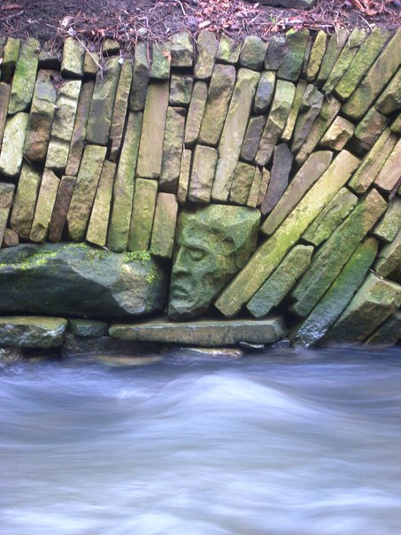 Little God of the stream. Sculpture and walling by Richard Clegg. Gallery Image