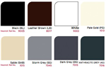 Freefoam colour range
White, Pale Gold, Sand, Storm Grey, Dark Grey, Anthracite Grey, Leather Brown, Black Gallery Thumbnail