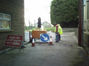 Streetworks Unit 2 Sign Lighting and Guarding Gallery Image