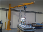 Jib Crane with vacuum Lifter for Lifting Steel Sheets / Steel Sheets. Glass Panels. Gallery Thumbnail