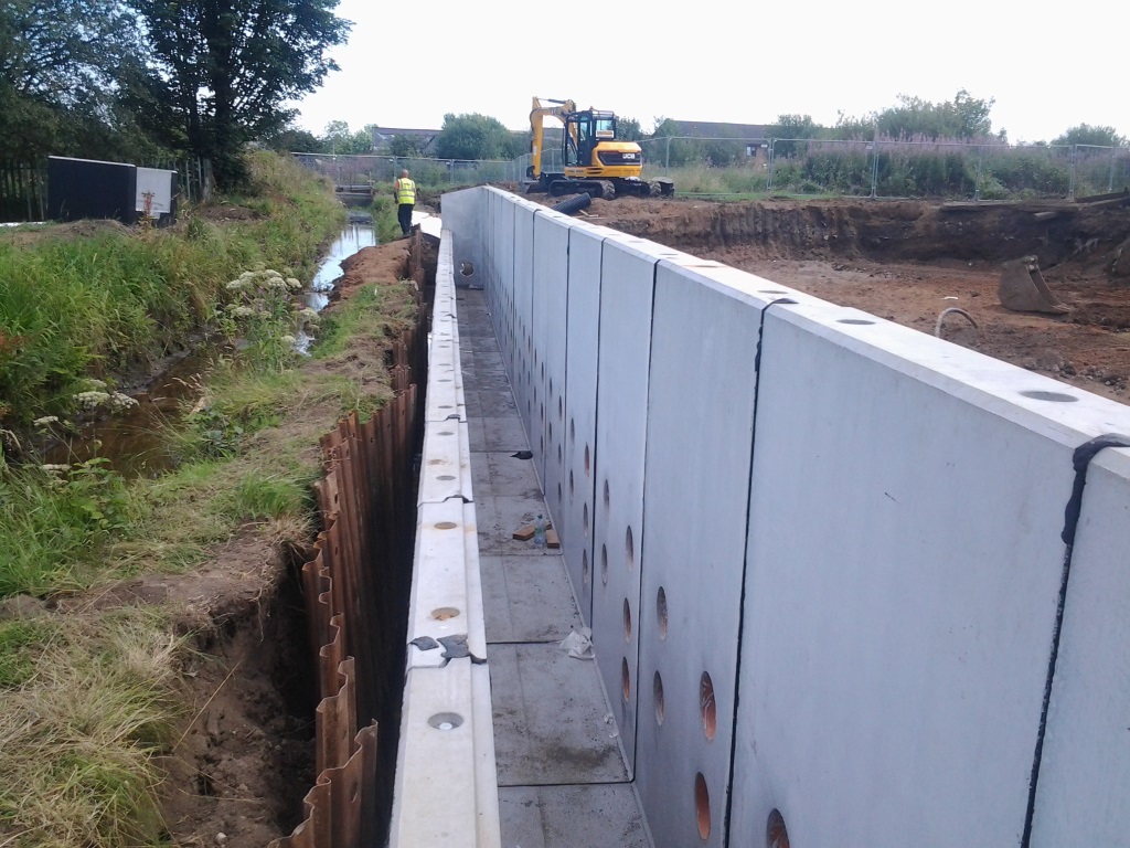 Retaining Wall with Water Channel Gallery Image