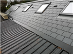 Tile effect sheet with flashing onto existing slate roof Gallery Thumbnail