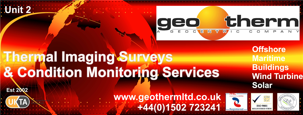 Geo Therm Ltd Banner, Including the Thermal Imaging Surveys And Condition Monitoring Services For Offshore, Building, Wind, Maritime & Solar Industries. Gallery Image