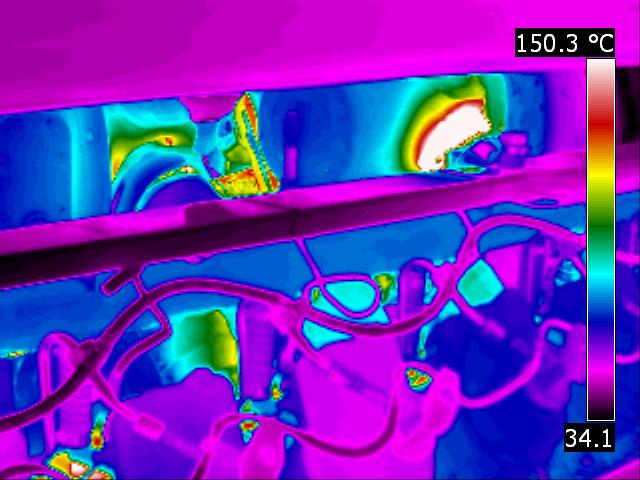 Thermal Image Of An Engine. The Thermagraphic Camera Can Pick Up Any Temperature Anomalies To Make A Safer Work Place. Gallery Image