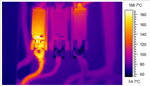 A Thermal Image Of A Fuse, Where One Of The Fuses (Hot Spot) Is Showing A Deficiency. The Naked Eye Could Not Detect This. Use Geo Therm Ltd To Help You Find Any Electrical Issues. Gallery Thumbnail
