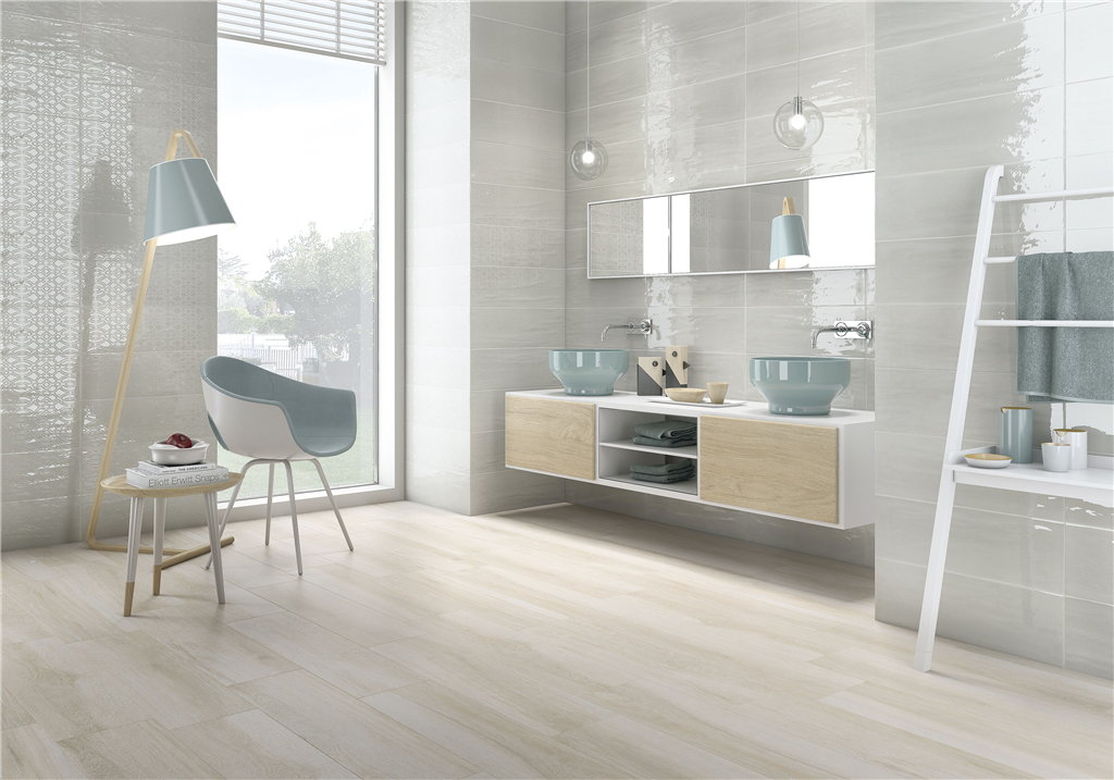 Ancona is a 600x200 cream glossy rippled wall tile, this rippled gloss tile is the cure to plain, boring and dull walls. Available in half a dozen clean cheerful tones. Gallery Image