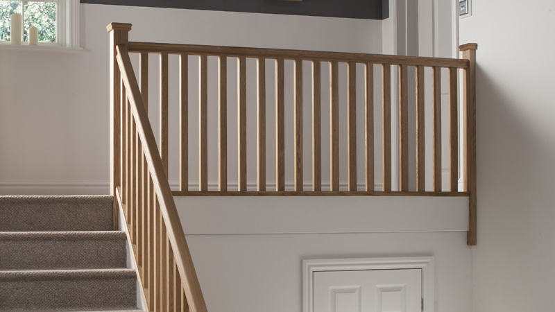 Plain Square Timber Stair Parts Gallery Image