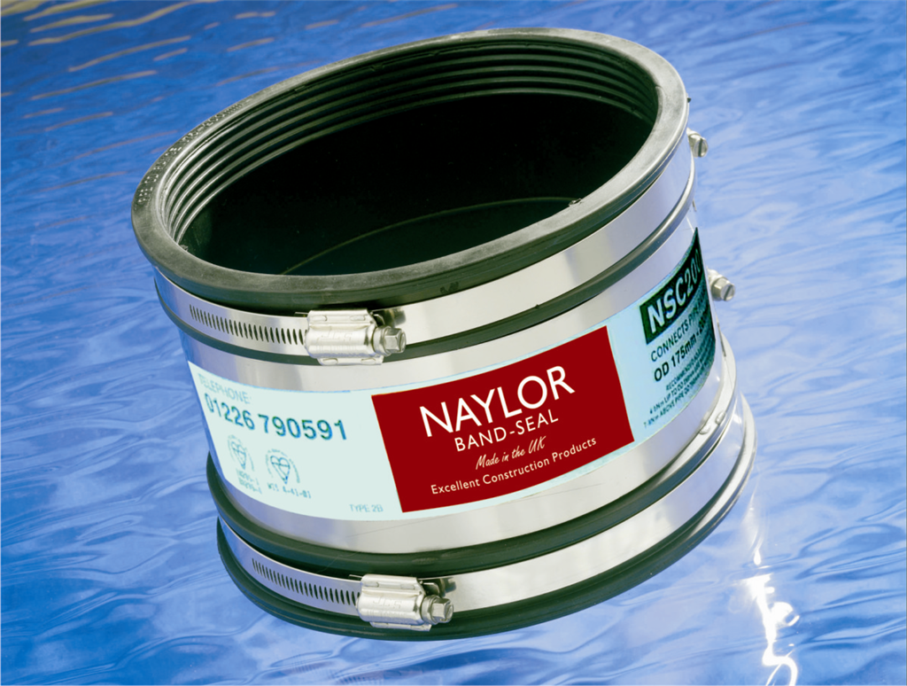 Band-Seal flexible repair couplings. Available from Naylor Clayware - 01226 790591 Gallery Image